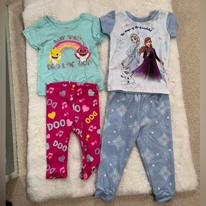Set of two pajama sets. Both are size 2T